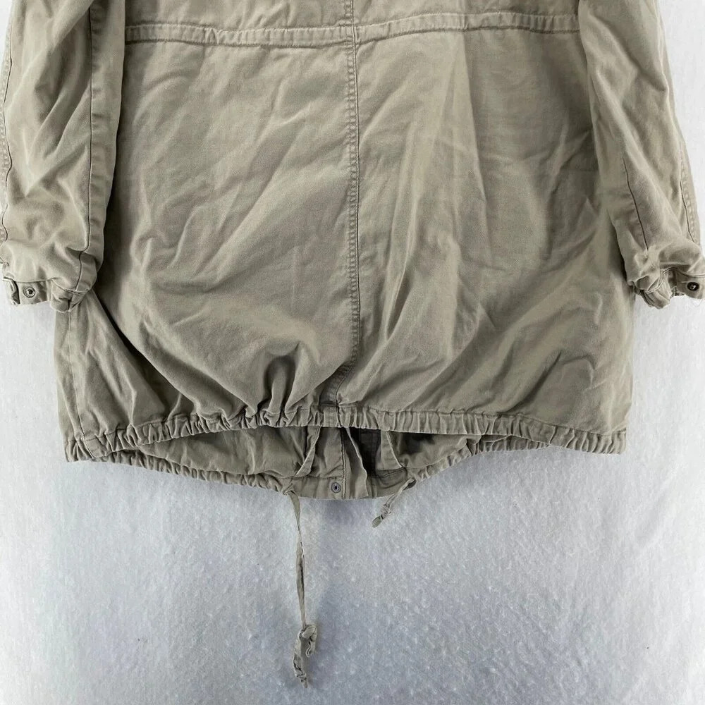 Garnet Hill Coat Women's Sz Brown Hooded Full Zipped Sherpa Fleece Lined Parka - Picture 9 of 13